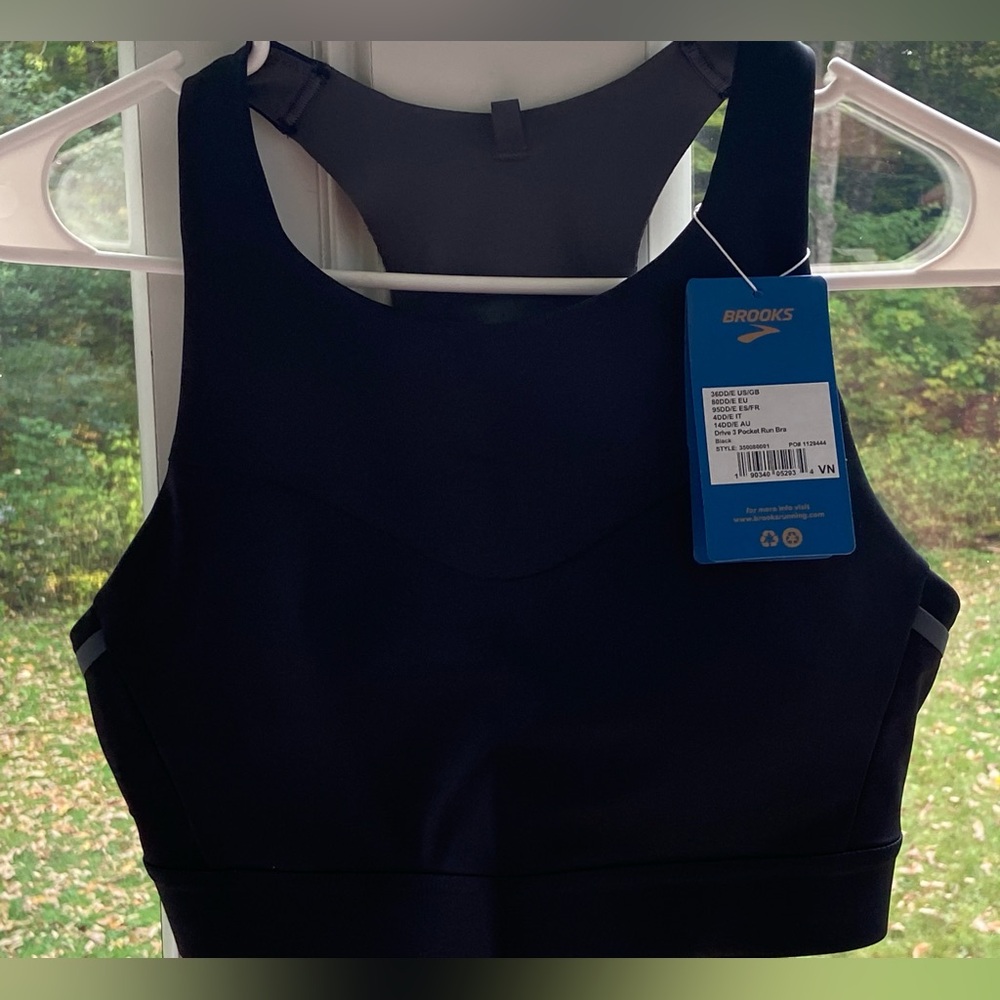 Brooks Drive 3pocket run bra Black sports bra 36DD